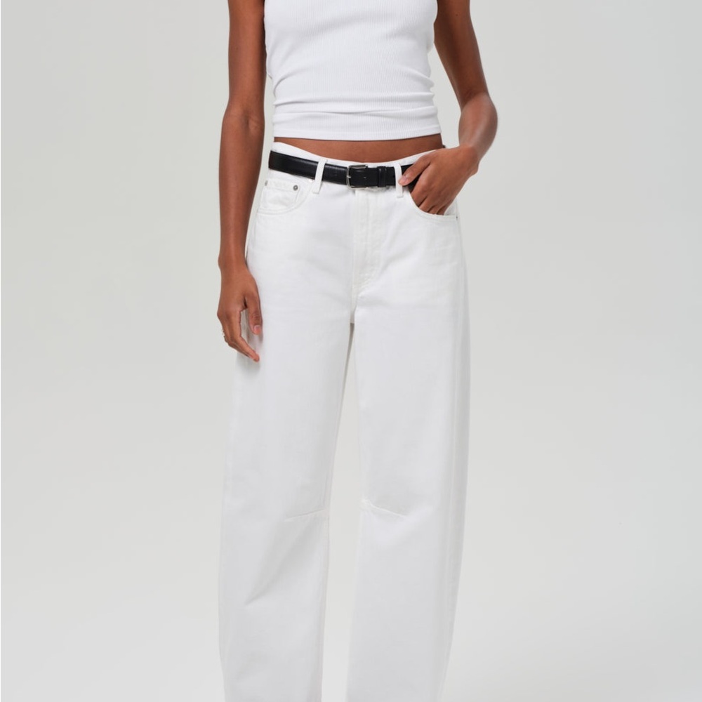 Citizens Of Humanity White Barrel Jeans
